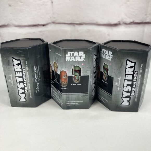 Lot Of 3 Hallmark STAR WARS Mystery Ornaments Factory Sealed Blind Brand New - Picture 1 of 3